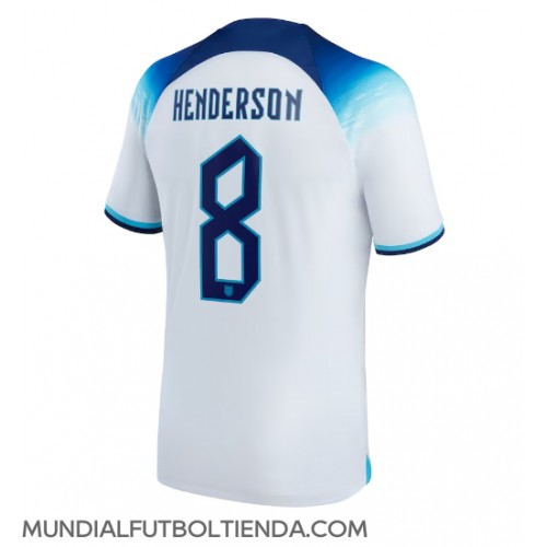 Camiseta Inglaterra Jordan Henderson #8 Primera Equipación Replica Mundial 2022 mangas cortas